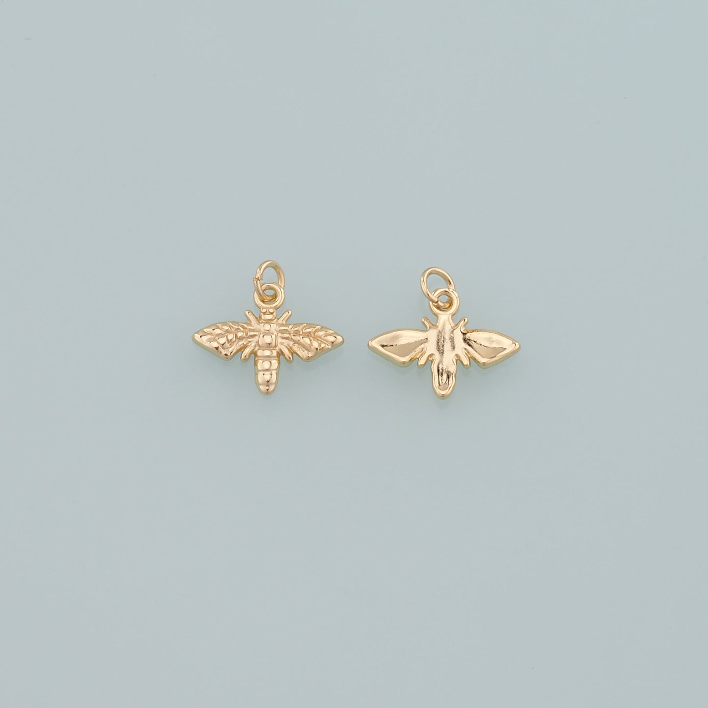 Gold Insect Charms,18K Gold Filled Bee Pendant,Dainty Bee Charm Bracelet Necklace for DIY Jewelry Making Supply