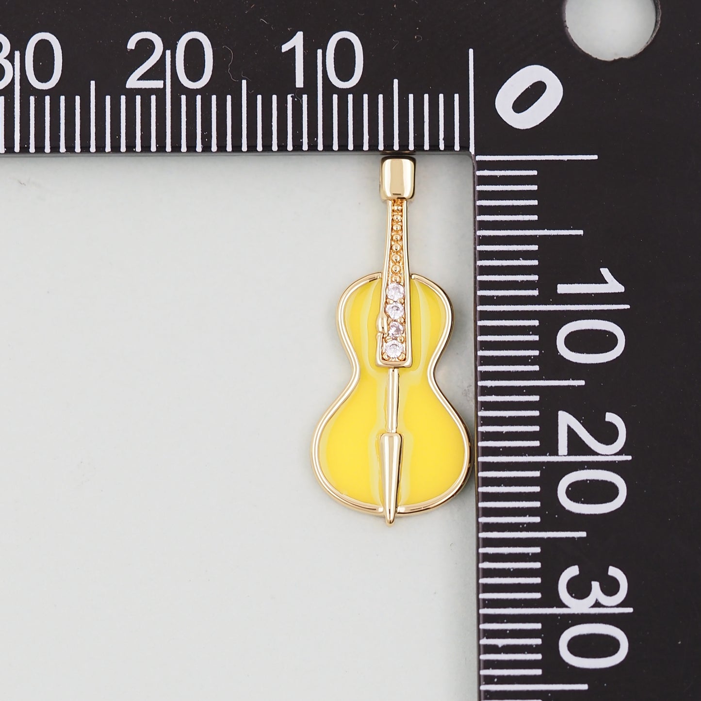 Gold violin Charms,18K Gold Filled violin Pendant,violin Charm Bracelet Necklace for DIY Jewelry Making Supply