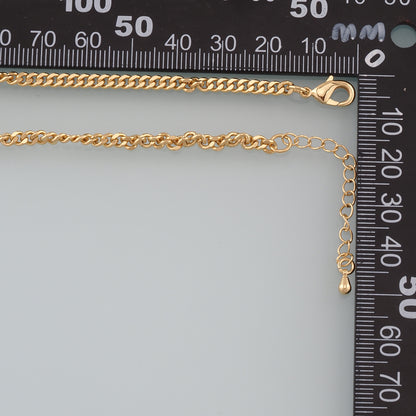 Gold Cuban Chain Necklace,18K Gold Filled Pearl Cuban Chain for Necklace Bracelet DIY Jewelry Making Supply