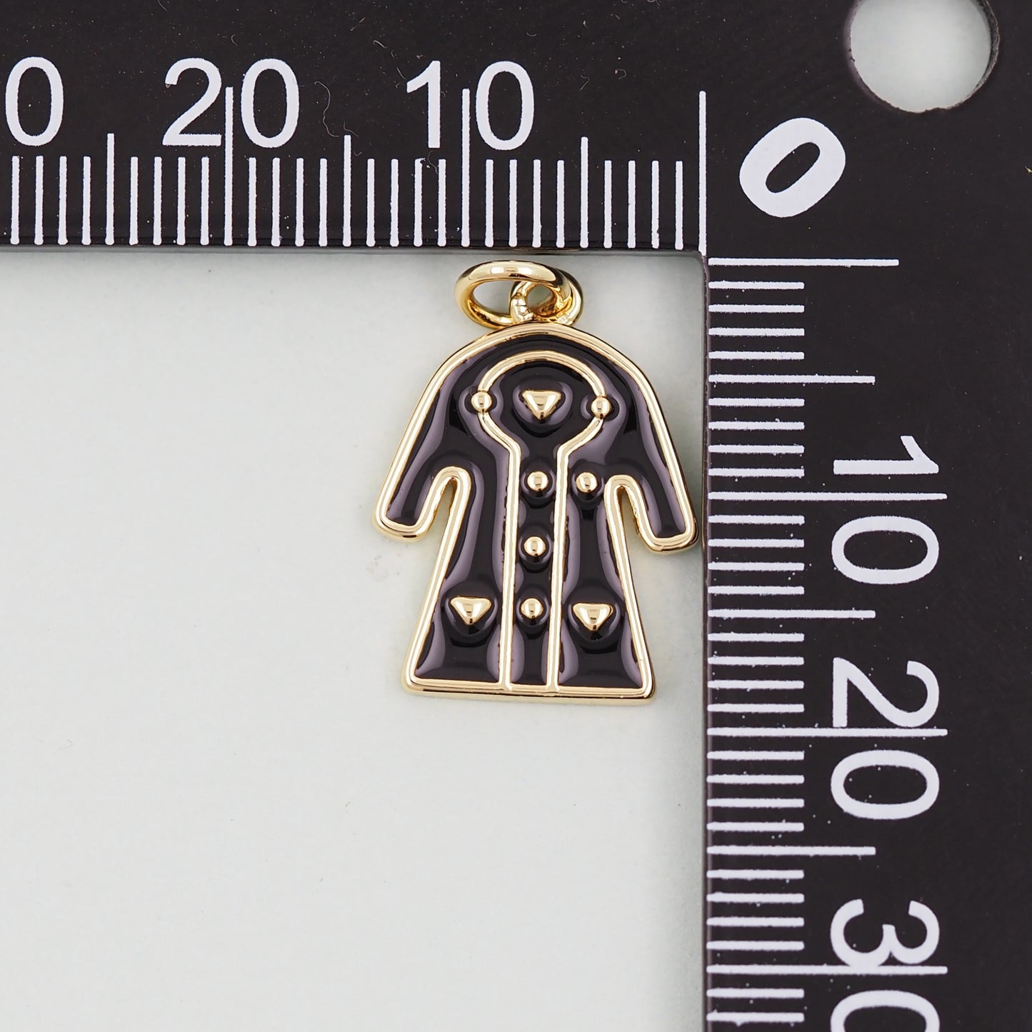 Gold Dress Charms,18K Gold Filled Dress Pendant,Clothes Charm Bracelet Necklace for DIY Jewelry Making Supply
