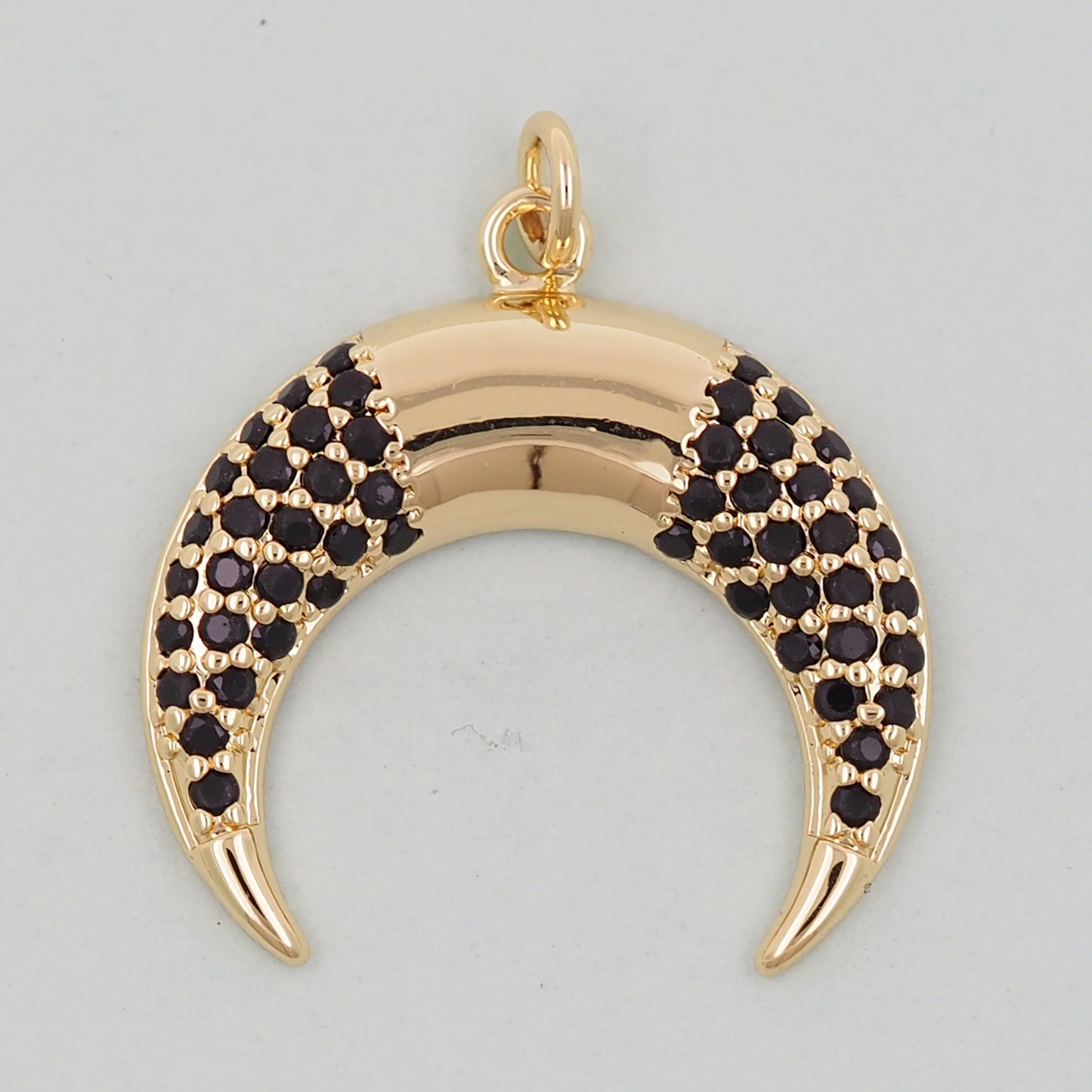 Gold horn Charms,18K Gold Filled horn Pendant,horn Charm Bracelet Necklace for DIY Jewelry Making Supply
