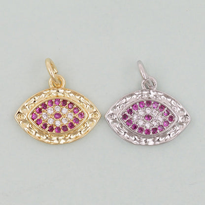 Gold Evil Eye Charms,18K Gold Filled Evil Eye Pendant,Evil Eye Charm Bracelet Necklace for DIY Jewelry Making Supply