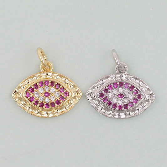 Gold Evil Eye Charms,18K Gold Filled Evil Eye Pendant,Evil Eye Charm Bracelet Necklace for DIY Jewelry Making Supply
