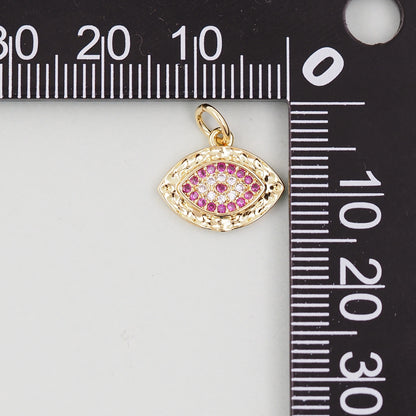 Gold Evil Eye Charms,18K Gold Filled Evil Eye Pendant,Evil Eye Charm Bracelet Necklace for DIY Jewelry Making Supply