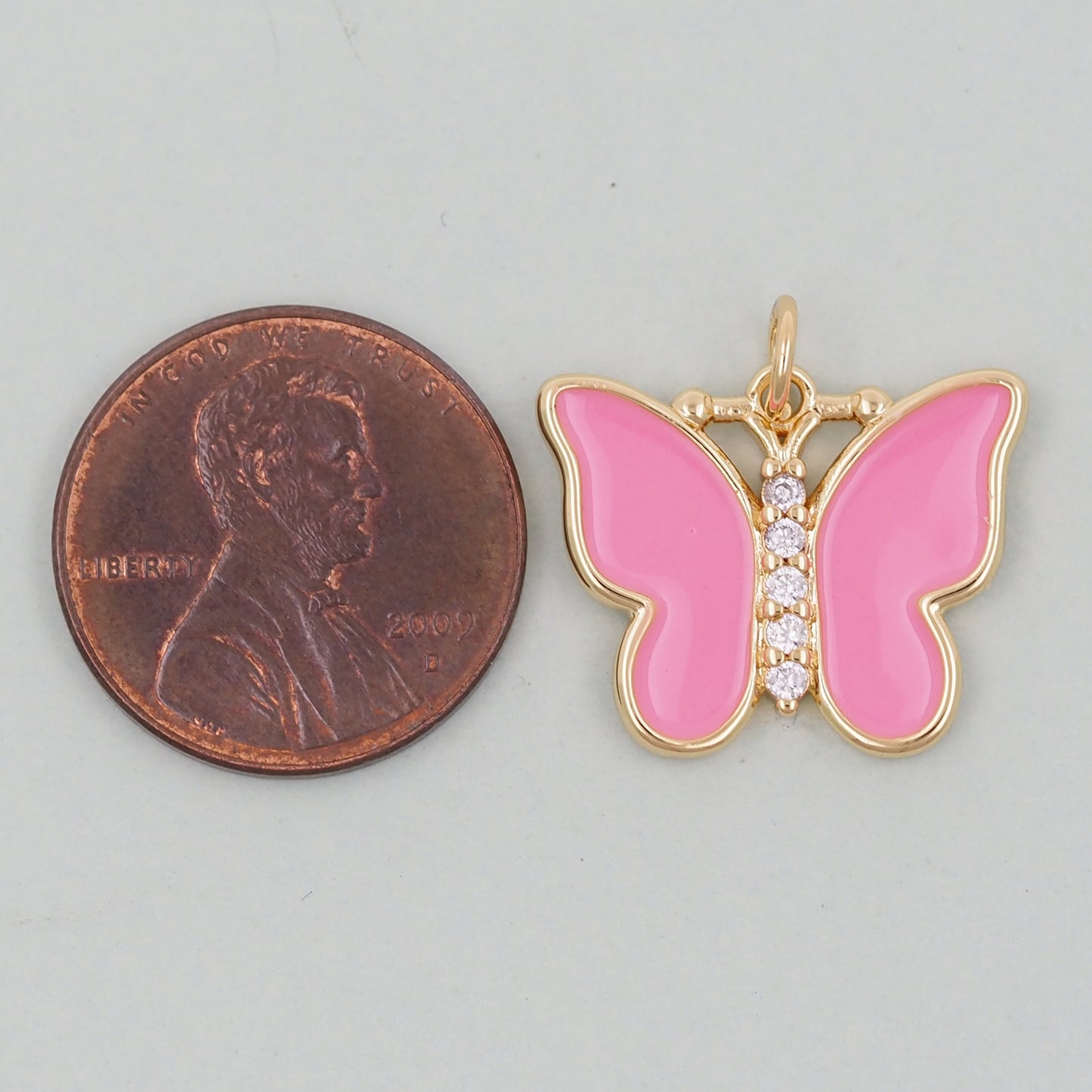 Gold Butterfly Charms,18K Gold Filled Butterfly Pendant,Insect Charm Bracelet Necklace for DIY Jewelry Making Supply