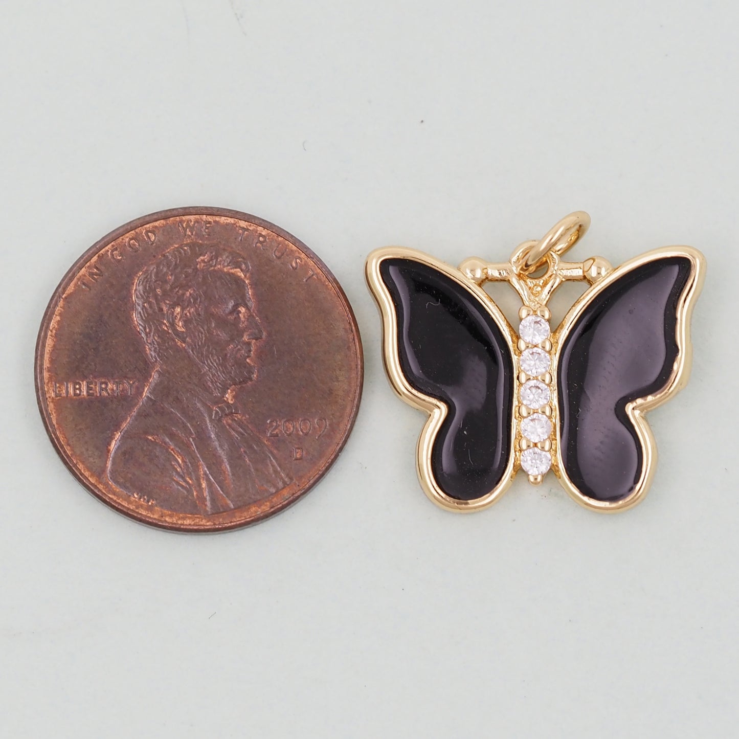 Gold Butterfly Charms,18K Gold Filled Butterfly Pendant,Insect Charm Bracelet Necklace for DIY Jewelry Making Supply