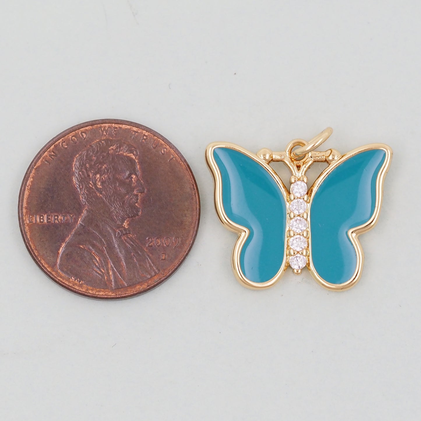 Gold Butterfly Charms,18K Gold Filled Butterfly Pendant,Insect Charm Bracelet Necklace for DIY Jewelry Making Supply