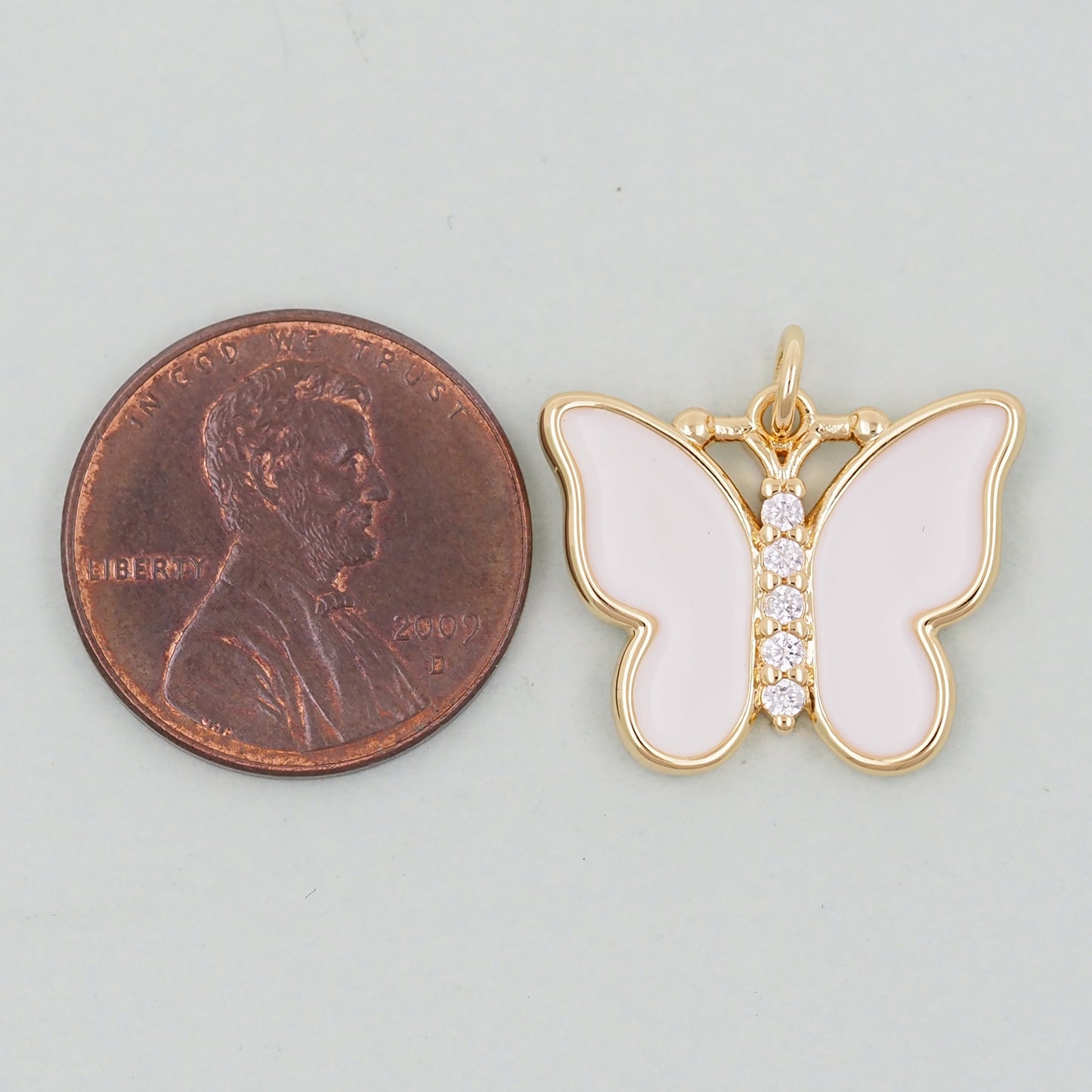 Gold Butterfly Charms,18K Gold Filled Butterfly Pendant,Insect Charm Bracelet Necklace for DIY Jewelry Making Supply