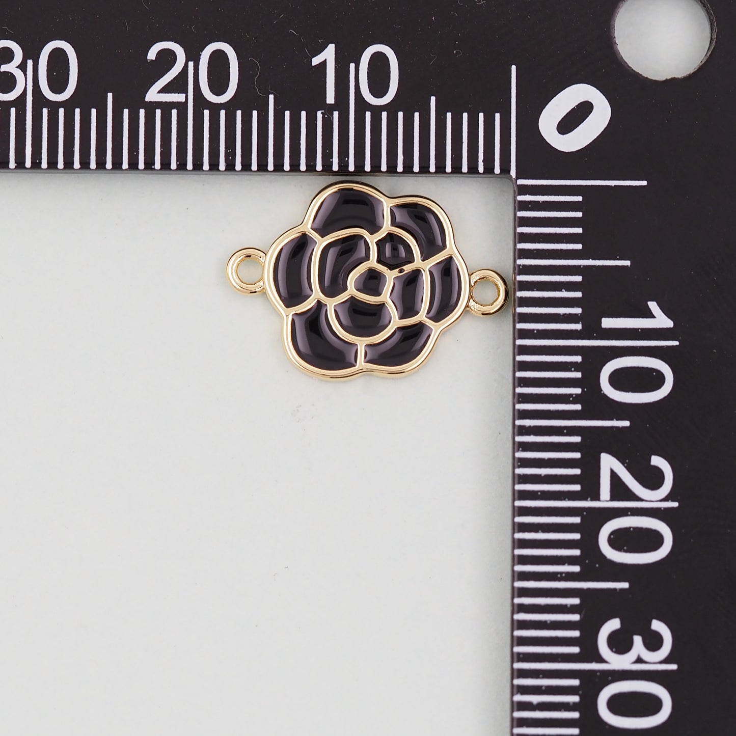 Gold Rose Charms,18K Gold Filled Rose Pendant,Rose Connector Charm Bracelet Necklace for DIY Jewelry Making Supply