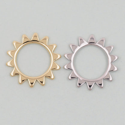 Gold Sun Charms,18K Gold Filled Sun Pendant,Celestial Charm Bracelet Necklace for DIY Jewelry Making Supply