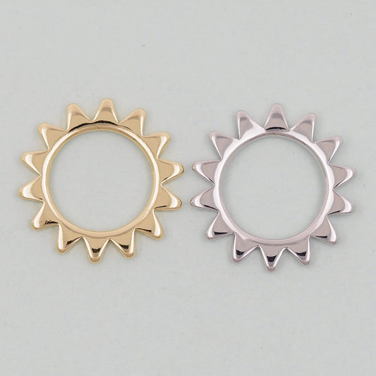 Gold Sun Charms,18K Gold Filled Sun Pendant,Celestial Charm Bracelet Necklace for DIY Jewelry Making Supply