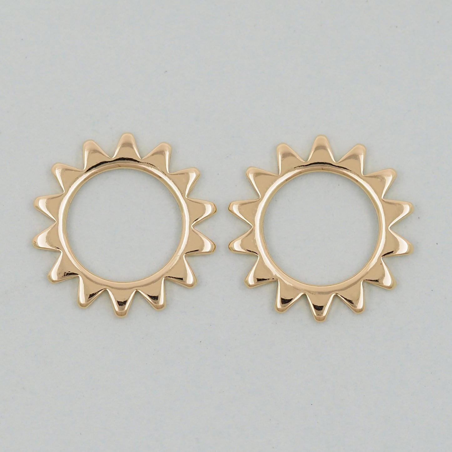 Gold Sun Charms,18K Gold Filled Sun Pendant,Celestial Charm Bracelet Necklace for DIY Jewelry Making Supply