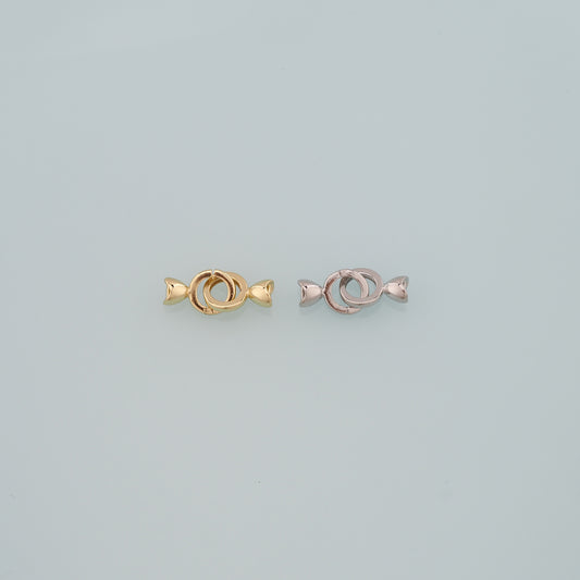 18K Gold Filled Round Carabiner Clasp,Carabiner Lock Connector,Spring Push Gate for DIY Jewelry Clasp Finding Necklace Bracelet