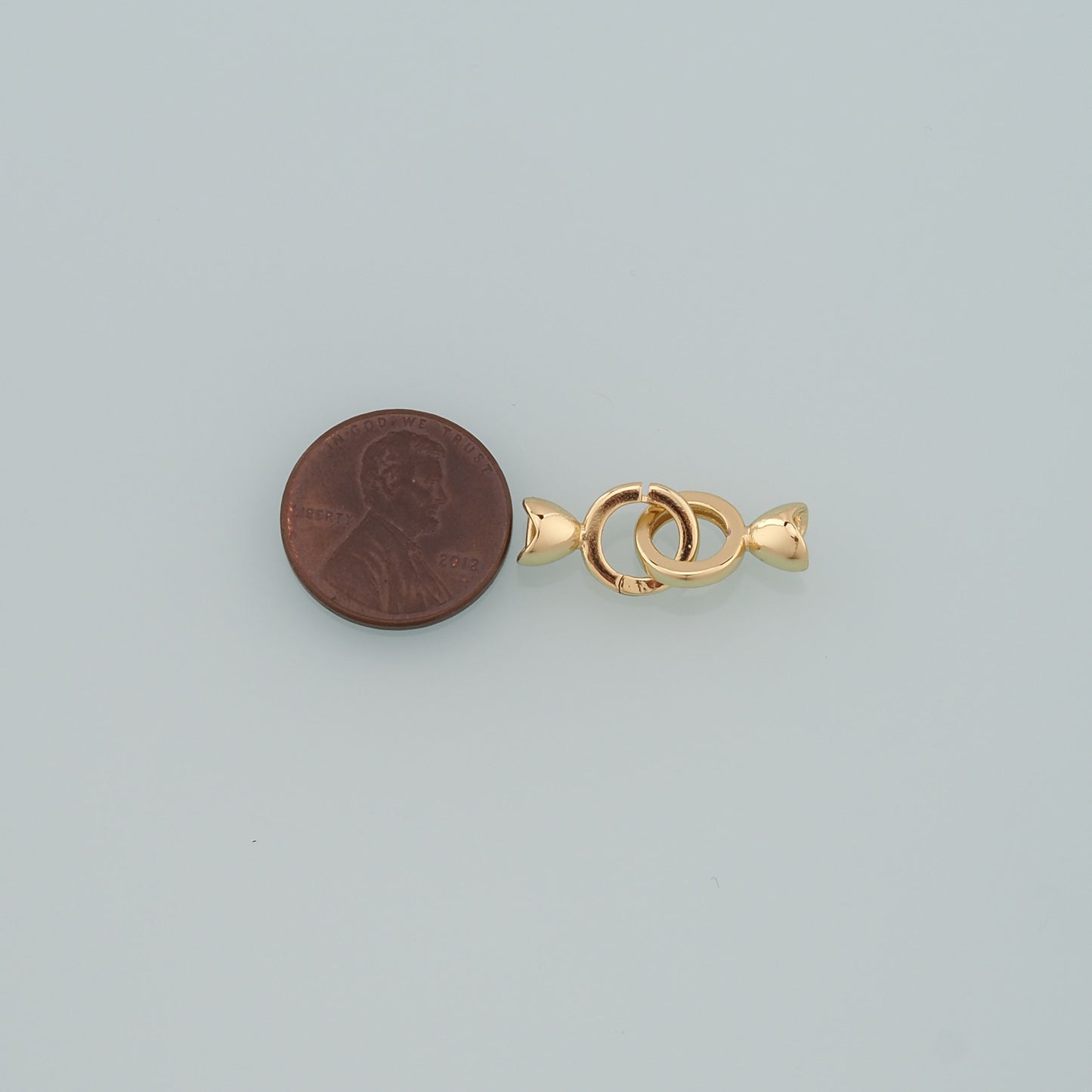 18K Gold Filled Round Carabiner Clasp,Carabiner Lock Connector,Spring Push Gate for DIY Jewelry Clasp Finding Necklace Bracelet