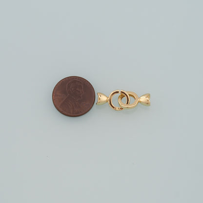 18K Gold Filled Round Carabiner Clasp,Carabiner Lock Connector,Spring Push Gate for DIY Jewelry Clasp Finding Necklace Bracelet