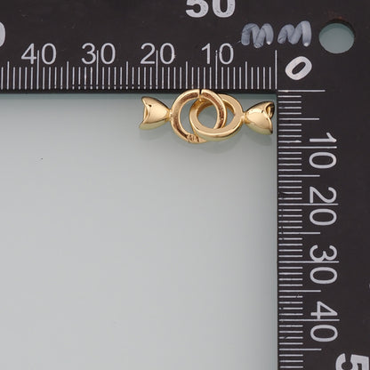 18K Gold Filled Round Carabiner Clasp,Carabiner Lock Connector,Spring Push Gate for DIY Jewelry Clasp Finding Necklace Bracelet