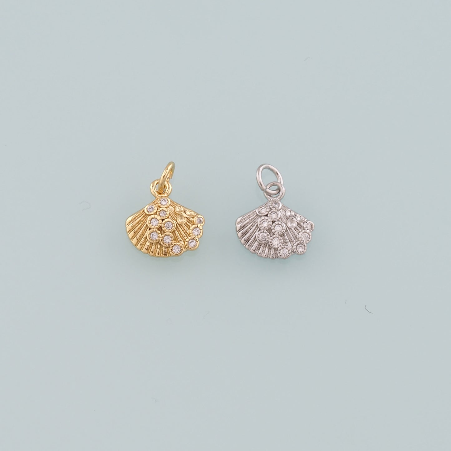 Gold Conch Charms,18K Gold Filled Conch Pendant,Conch Shell Charm Bracelet Necklace for DIY Jewelry Making Supply