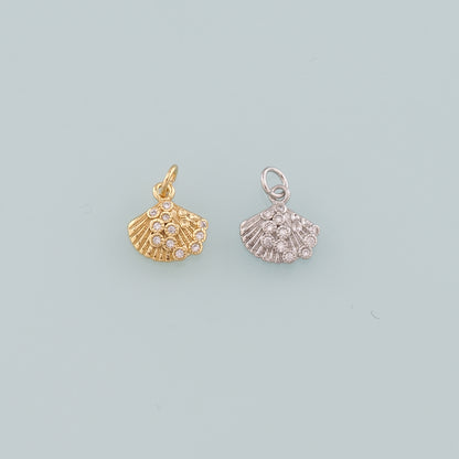Gold Conch Charms,18K Gold Filled Conch Pendant,Conch Shell Charm Bracelet Necklace for DIY Jewelry Making Supply