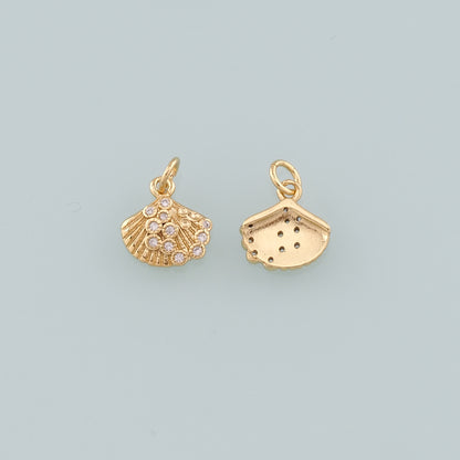 Gold Conch Charms,18K Gold Filled Conch Pendant,Conch Shell Charm Bracelet Necklace for DIY Jewelry Making Supply