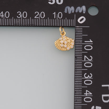 Gold Conch Charms,18K Gold Filled Conch Pendant,Conch Shell Charm Bracelet Necklace for DIY Jewelry Making Supply