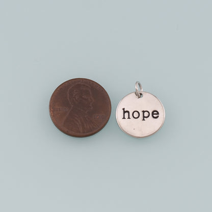 Gold letter Charms,18K Gold Filled Hope Pendant,Enamel Hope Charm Bracelet Necklace for DIY Jewelry Making Supply
