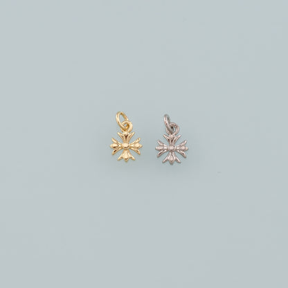 Gold Cross Charms,18K Gold Filled Cross Pendant,Religion Charm Bracelet Necklace for DIY Jewelry Making Supply