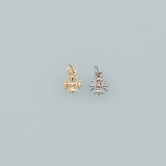 Gold Cross Charms,18K Gold Filled Cross Pendant,Religion Charm Bracelet Necklace for DIY Jewelry Making Supply