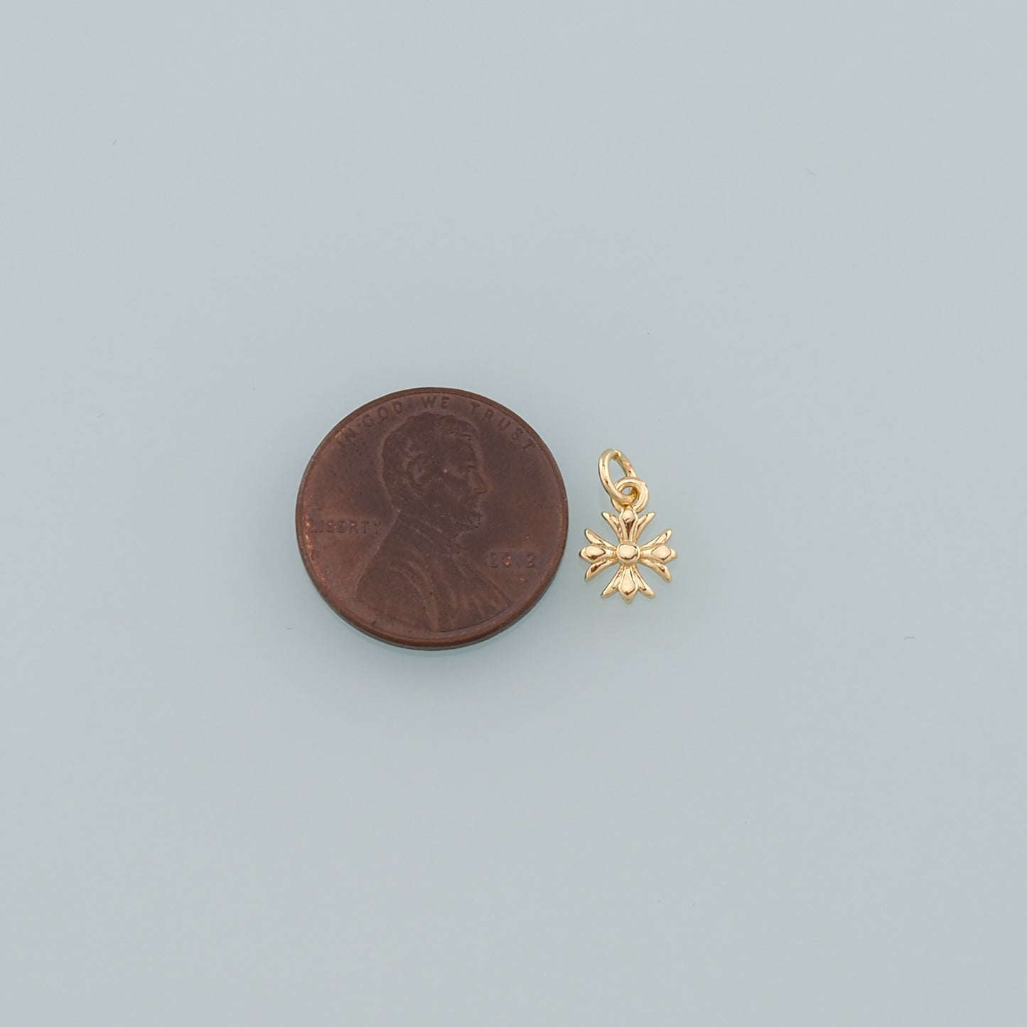 Gold Cross Charms,18K Gold Filled Cross Pendant,Religion Charm Bracelet Necklace for DIY Jewelry Making Supply