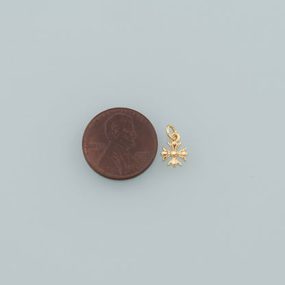 Gold Cross Charms,18K Gold Filled Cross Pendant,Religion Charm Bracelet Necklace for DIY Jewelry Making Supply