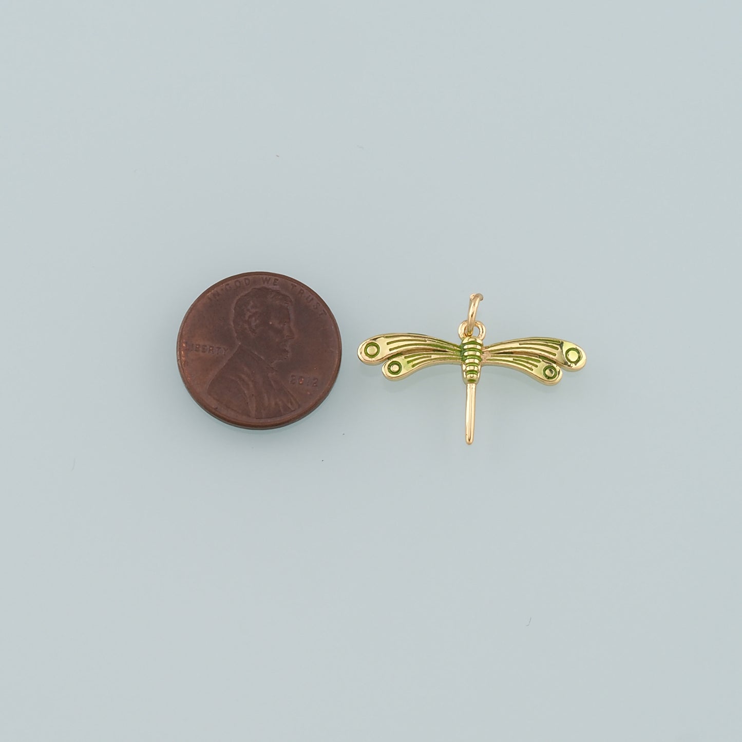 Gold Dragonfly Charms,18K Gold Filled Dragonfly Pendant,Enamel Dragonfly Charm Bracelet Necklace for DIY Jewelry Making Supply