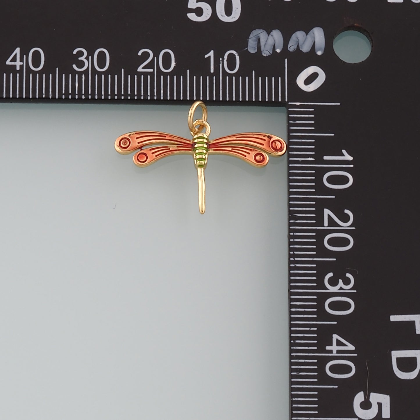 Gold Dragonfly Charms,18K Gold Filled Dragonfly Pendant,Enamel Dragonfly Charm Bracelet Necklace for DIY Jewelry Making Supply