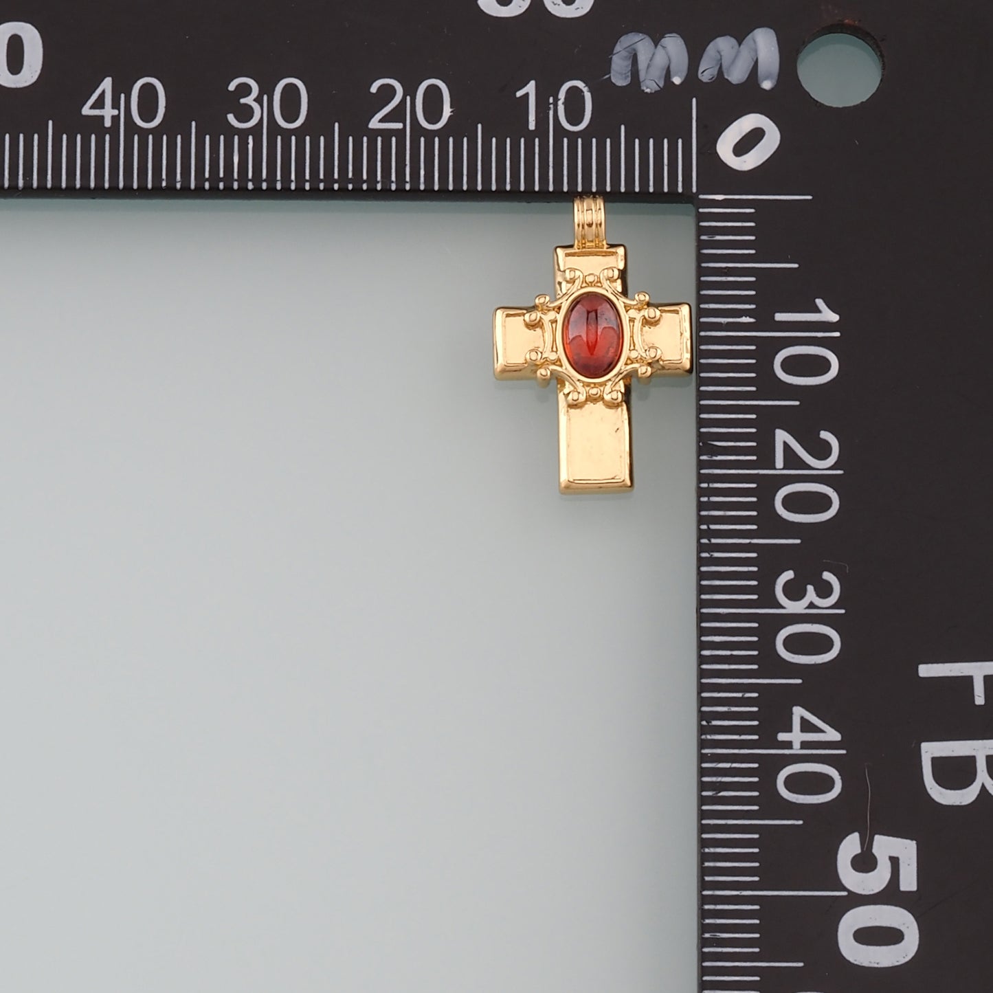 Gold Cross Charms,18K Gold Filled Cross Pendant,Religion Charm Bracelet Necklace for DIY Jewelry Making Supply