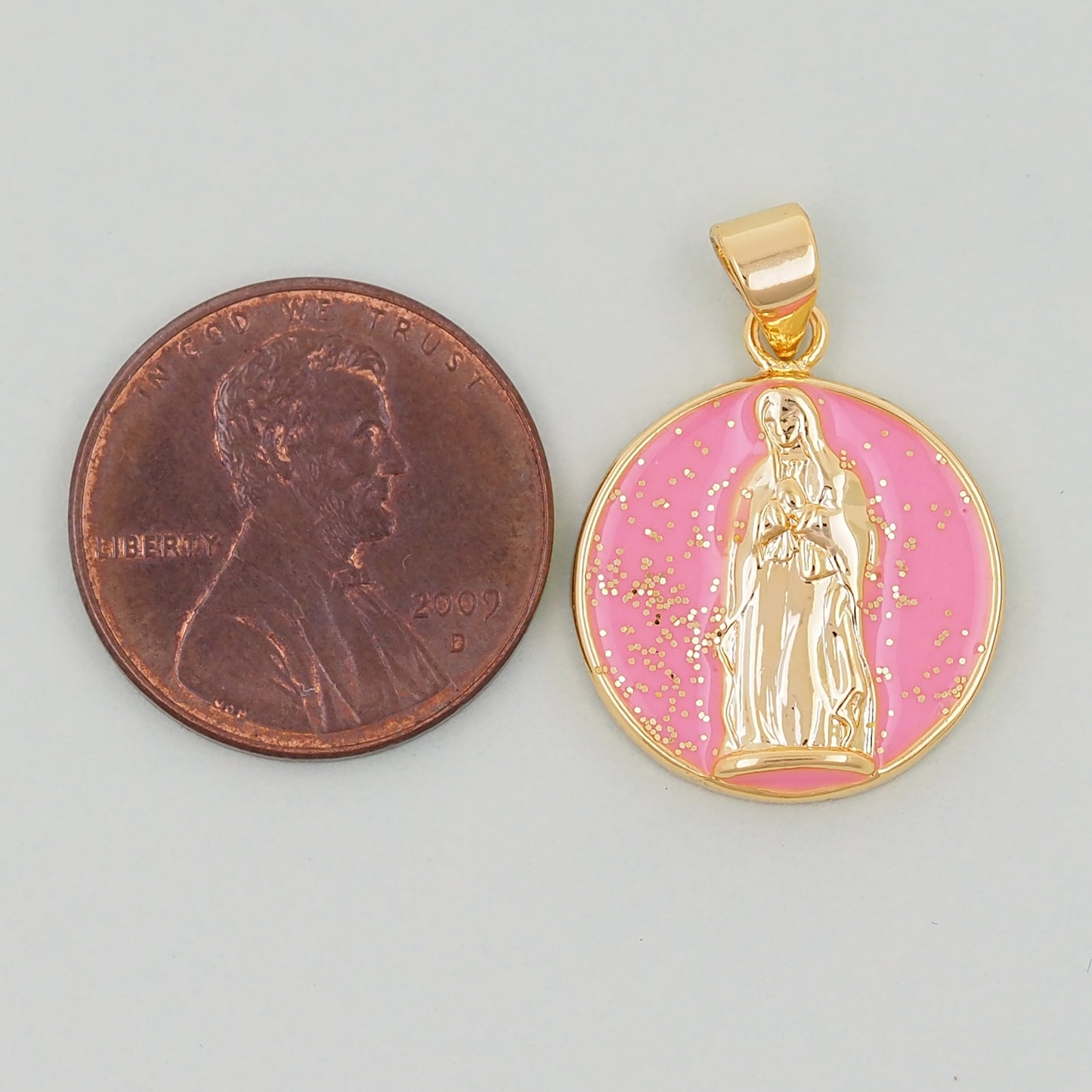 Gold virgin mary Charms,18K Gold Filled virgin mary Pendant,virgin mary Charm Bracelet Necklace for DIY Jewelry Making Supply