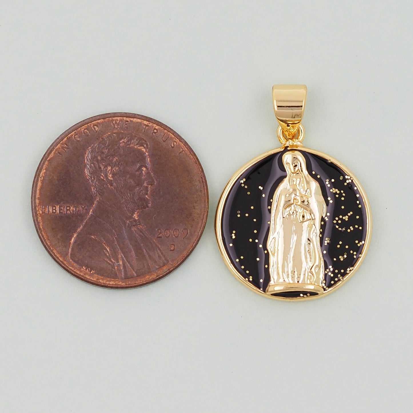 Gold virgin mary Charms,18K Gold Filled virgin mary Pendant,virgin mary Charm Bracelet Necklace for DIY Jewelry Making Supply