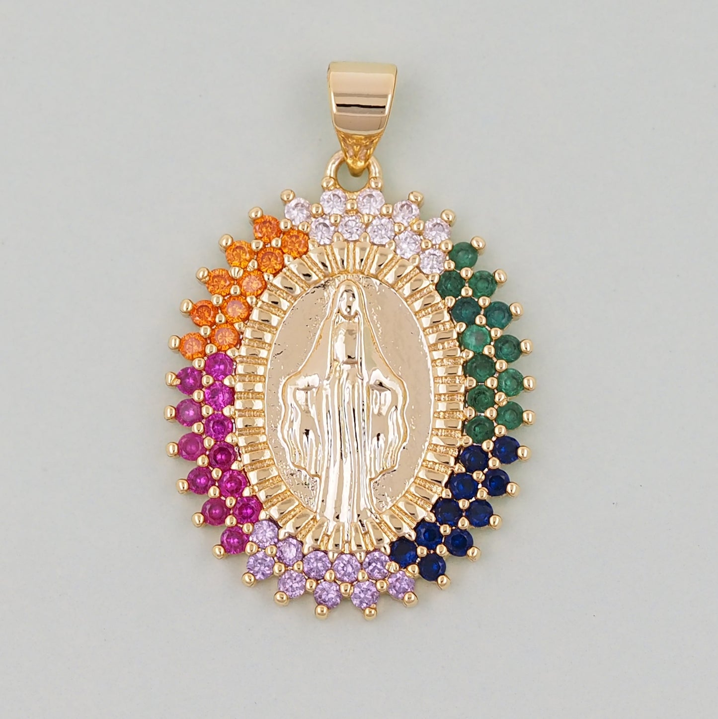 Gold virgin mary Charms,18K Gold Filled virgin mary Pendant,virgin mary Charm Bracelet Necklace for DIY Jewelry Making Supply