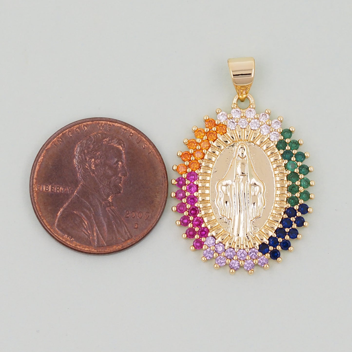 Gold virgin mary Charms,18K Gold Filled virgin mary Pendant,virgin mary Charm Bracelet Necklace for DIY Jewelry Making Supply