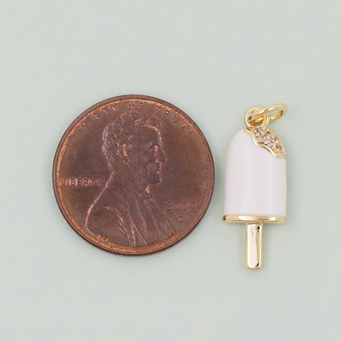 Gold ice cream Charms,18K Gold Filled ice cream Pendant,cute ice cream Charm Bracelet Necklace for DIY Jewelry Making Supply