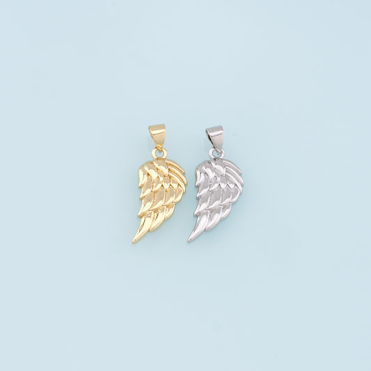 Gold Wings Charms,18K Gold Filled Wings Pendant,Angel Wings Charm Bracelet Necklace for DIY Jewelry Making Supply