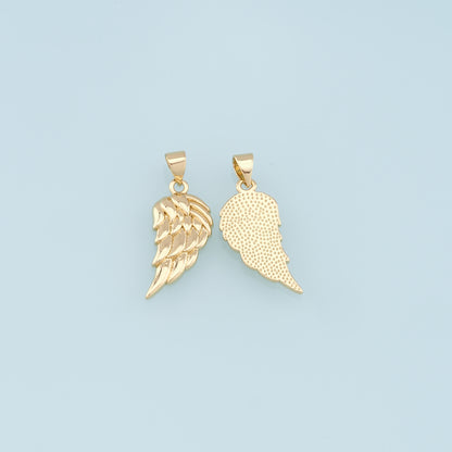 Gold Wings Charms,18K Gold Filled Wings Pendant,Angel Wings Charm Bracelet Necklace for DIY Jewelry Making Supply