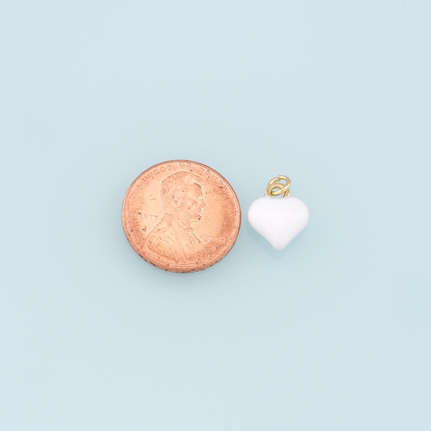 Gold Heart Charms,18K Gold Filled Enamel Heart Pendant,Heart Charm Bracelet Necklace for DIY Jewelry Making Supply