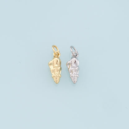 Gold Conch Charms,18K Gold Filled Conch Shell Pendant,Silver Conch Shell Charm Bracelet Necklace for DIY Jewelry Making Supply