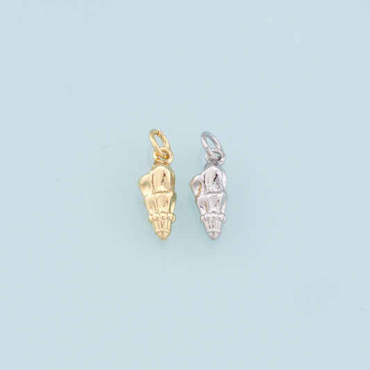 Gold Conch Charms,18K Gold Filled Conch Shell Pendant,Silver Conch Shell Charm Bracelet Necklace for DIY Jewelry Making Supply