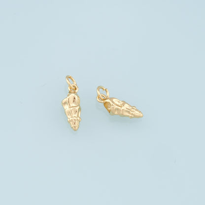 Gold Conch Charms,18K Gold Filled Conch Shell Pendant,Silver Conch Shell Charm Bracelet Necklace for DIY Jewelry Making Supply