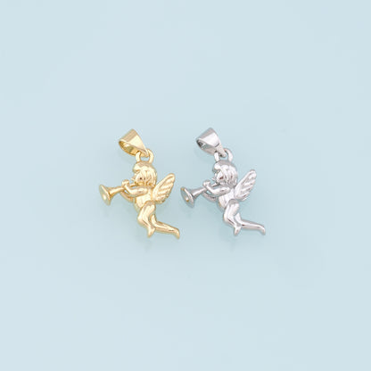 Gold Angel Charms,18K Gold Filled Angel Pendant,Angel Charm Bracelet Necklace for DIY Jewelry Making Supply
