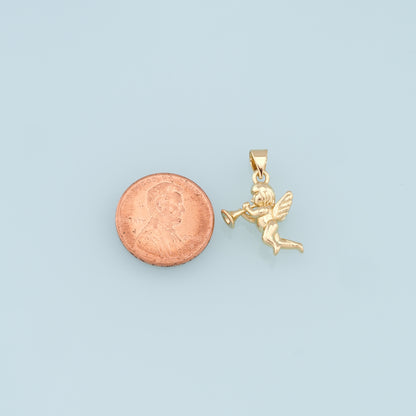 Gold Angel Charms,18K Gold Filled Angel Pendant,Angel Charm Bracelet Necklace for DIY Jewelry Making Supply