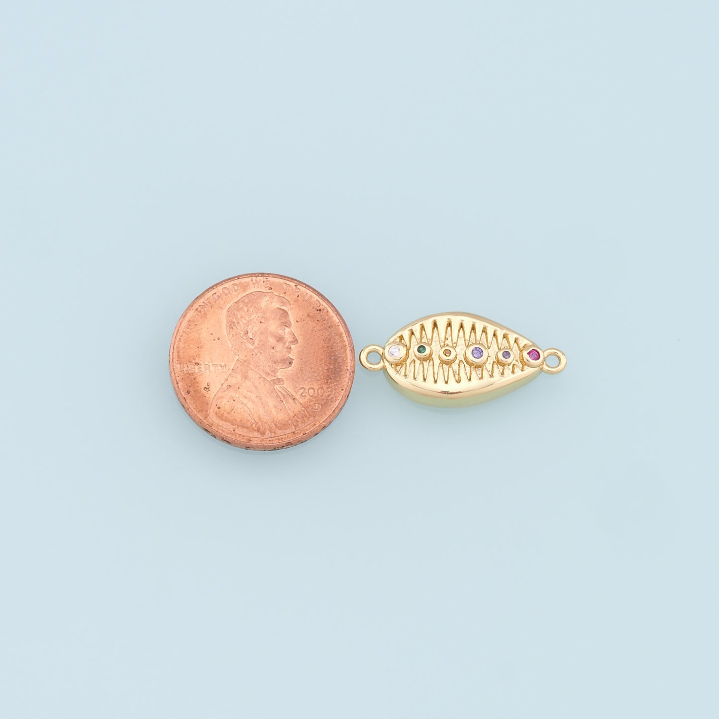 Gold Shell Connector Charms,18K Gold Filled Conch Shell Pendant,Conch Shell Charm Bracelet Necklace for DIY Jewelry Making Supply