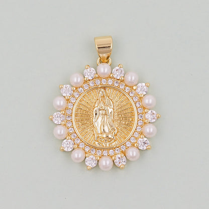 Gold virgin mary Charms,18K Gold Filled virgin mary Pendant,virgin mary Charm Bracelet Necklace for DIY Jewelry Making Supply