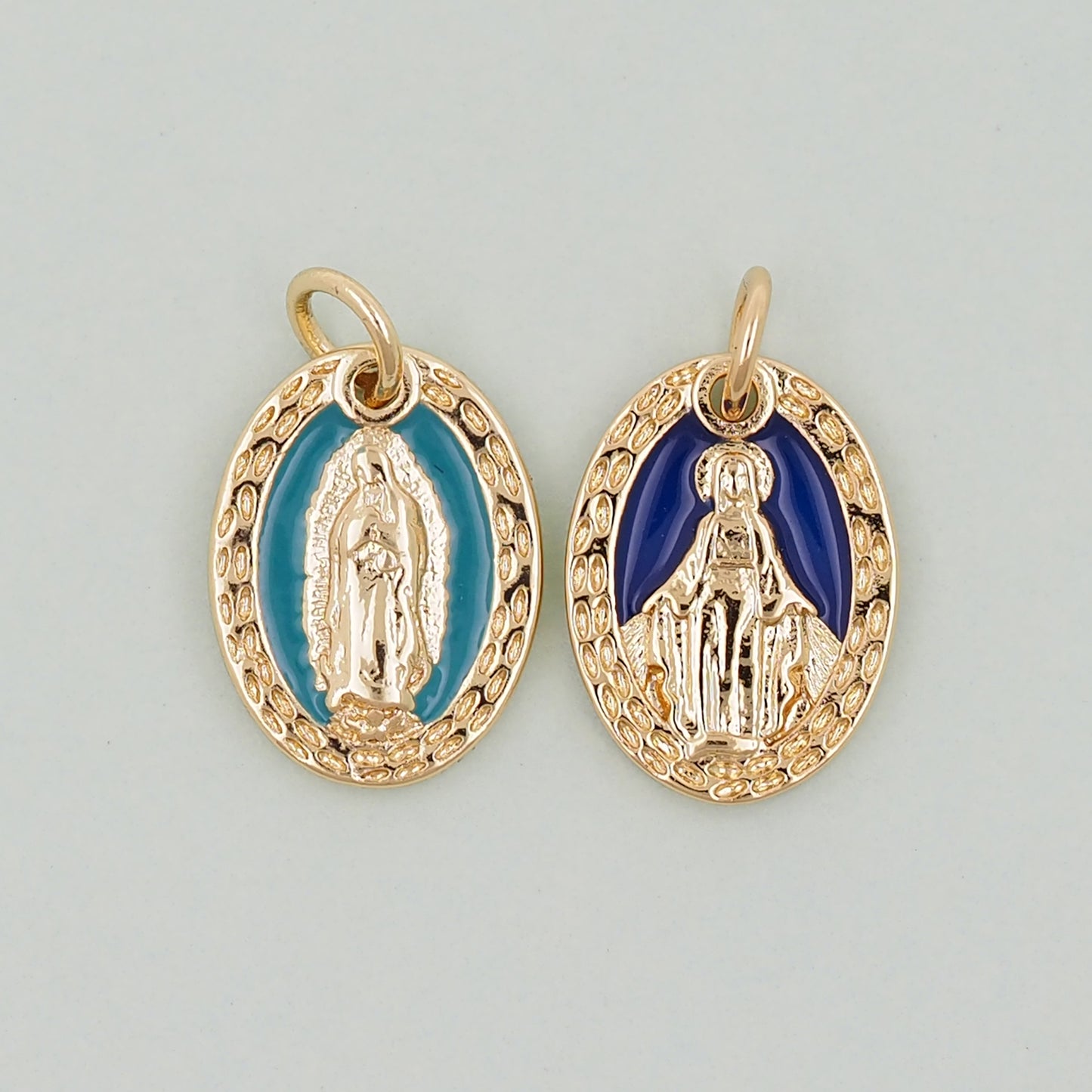 Gold virgin mary Charms,18K Gold Filled virgin mary Pendant,virgin mary Charm Bracelet Necklace for DIY Jewelry Making Supply