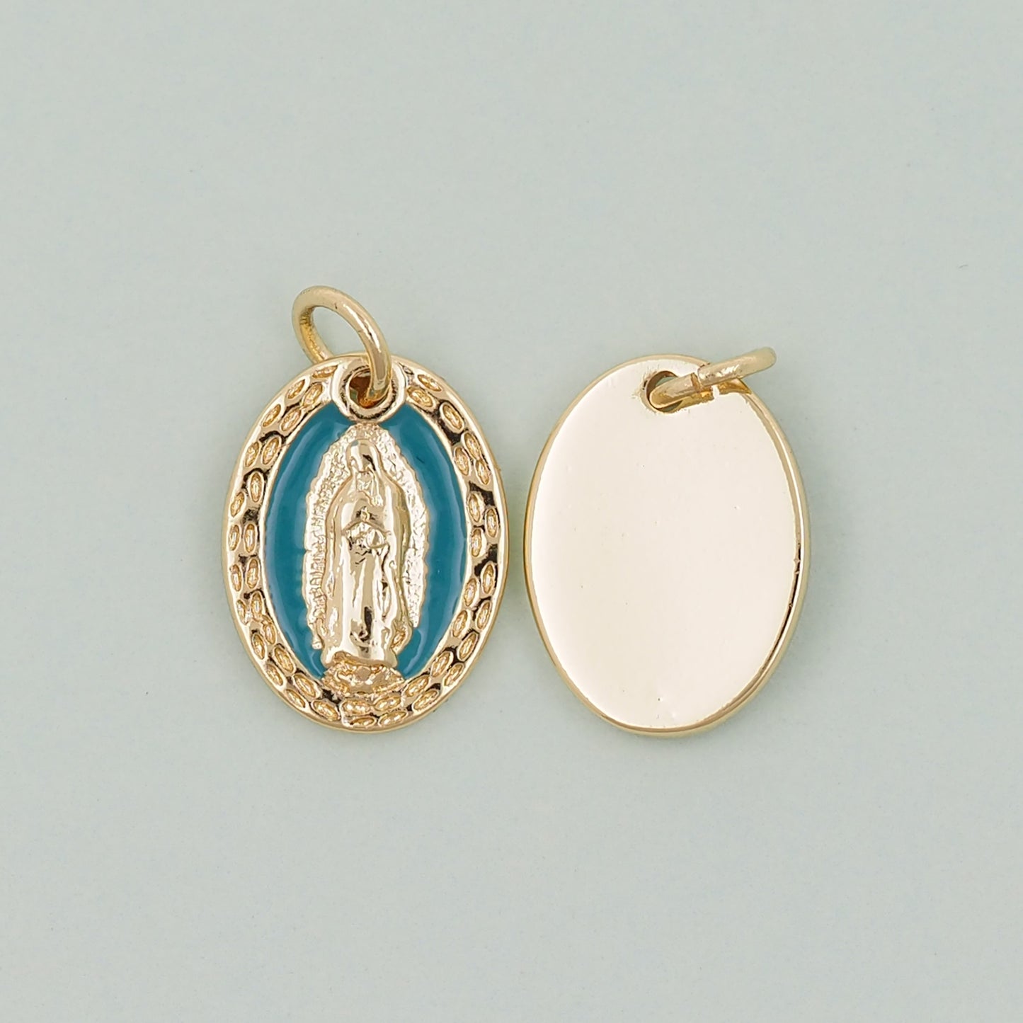 Gold virgin mary Charms,18K Gold Filled virgin mary Pendant,virgin mary Charm Bracelet Necklace for DIY Jewelry Making Supply
