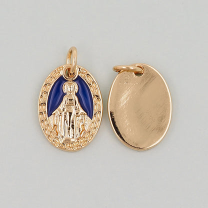 Gold virgin mary Charms,18K Gold Filled virgin mary Pendant,virgin mary Charm Bracelet Necklace for DIY Jewelry Making Supply